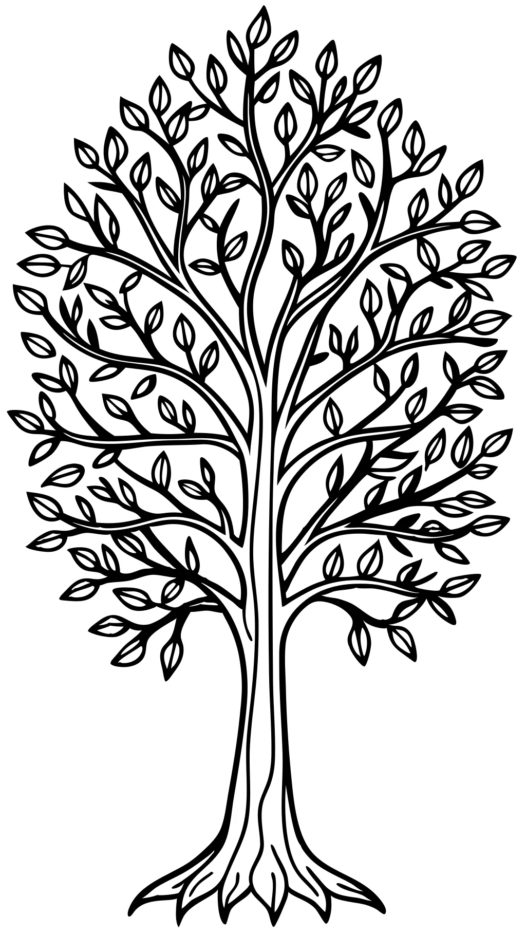 coloring pages of tree branches